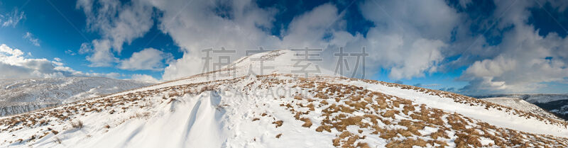 威尔士,山,英国,雪山,中部威尔士,欧洲蕨,天空,水平画幅,雪,无人