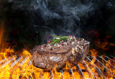 牛排,火焰,炊具,格子烤肉,热,暗色,烤的,食品,烤肉架,烤肉餐