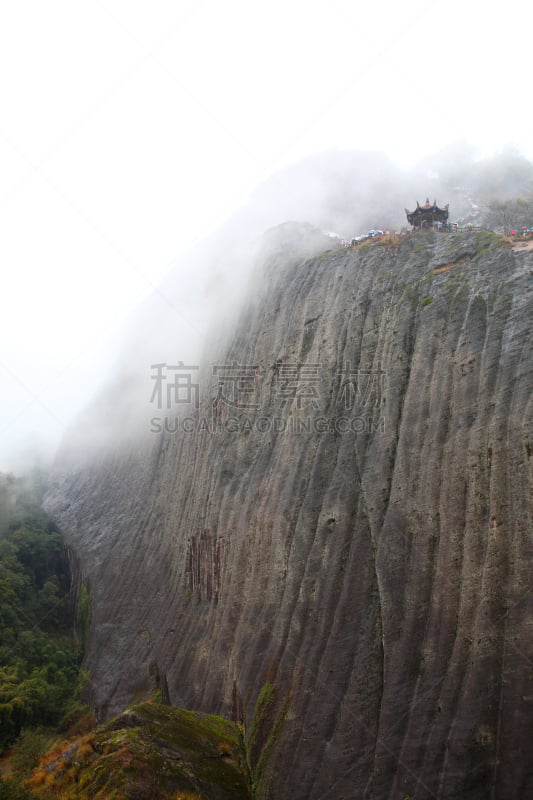 山,中国,武夷山,福建省,喀斯特,垂直画幅,天空,留白,东亚,旅行者