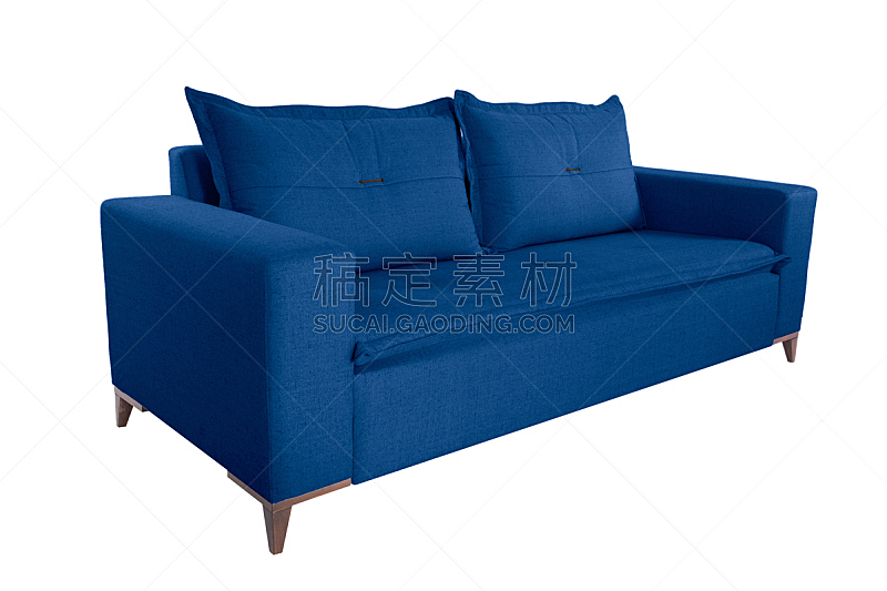 沙发,极简构图,白色背景,彩色图片,分离着色,羊皮,空的,暗色,背景分离,长椅