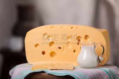 水罐,奶油,瑞士硬干酪,一半的,奶酒,酸乳酒,奶壶,选择对焦,饮食,奶制品