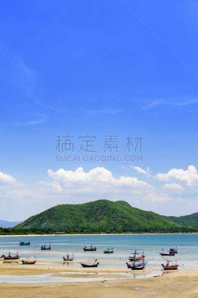 泰国,海滩,垂直画幅,天空,美,山,无人,夏天,户外,云景