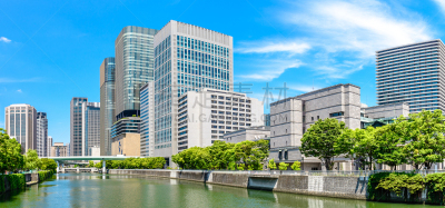 日本,都市风光,大阪商业园,中之岛,中央区,大阪府,办公室,天空,美,水平画幅