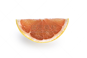 葡萄柚,白色背景,分离着色,切片食物,横截面,水果,橙色,水平画幅,可爱的,无人