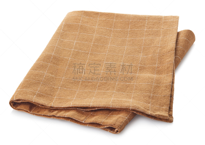 折叠的,格子图案,光,餐巾,褐色,棉