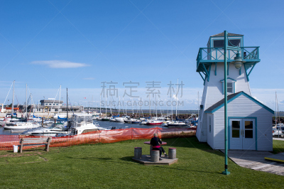 马仑比克,海港,天空,水平画幅,沙子,大西洋,拆毁的,户外,灯塔楼,石头