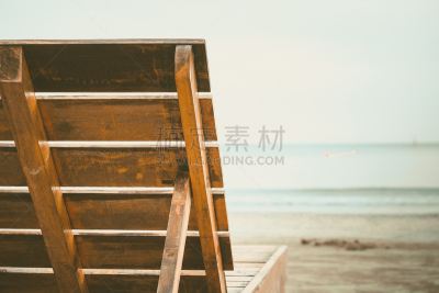 沙子,椅子,海滩,木制,特写,天空,颈枕,度假胜地,休闲活动,水平画幅