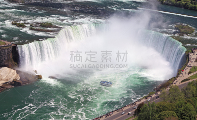 尼亚加拉瀑布,马蹄铁瀑布,加拿大,马蹄铁,水平画幅,瀑布,湿,户外,非凡的,海浪