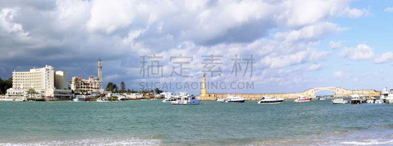 海洋,莫塔桑宫殿,亚历山大港,风景,埃及,风,水平画幅,海港,宫殿,停车