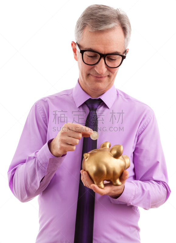 男商人,垂直画幅,小猪扑满,保险箱,男性,仅男人,仅成年人,信用卡,银行存款单,容器