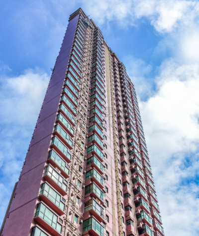 高大的,公寓,体积,旺角,九龙半岛,住房问题,房屋建设,外立面,阳台,无人