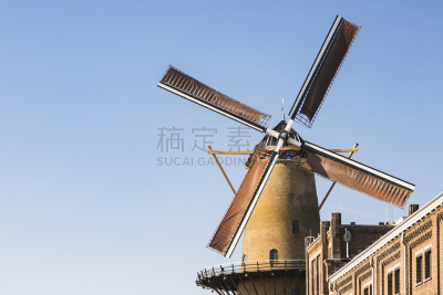 荷兰,磨坊,多德雷赫特,洞穴,在上面,欧洲,建筑结构,传统,房屋,砖