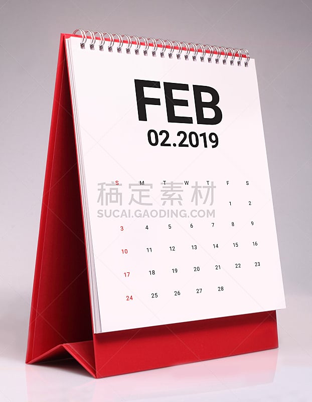 二月,极简构图,台历,2019,白昼,月,垂直画幅,图像,数字,历日