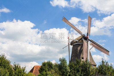 古老的,荷兰,水,天空,风,水平画幅,能源,哈瑟尔特,膳食,户外