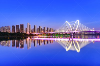 桥,摩天大楼,现代,沈阳,辽宁省,安逸,2015年,天空,留白,公园