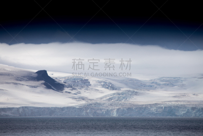风,山,南极洲,在上面,云,水,天空,水平画幅,雪,南极半岛