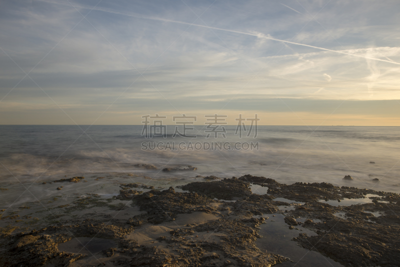 卡斯特利翁,海洋咖啡馆,卡斯特利翁省,曙暮光,海岸线,背景,夏天,户外,天空,自然