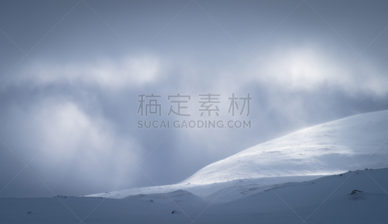 冬天,地形,寒冷,瑞典,山脊,风,环境,云,霜,雪