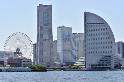 横滨,海洋,城市天际线,侧面视角,海湾大桥,城镇景观,水,天空,里山,休闲活动