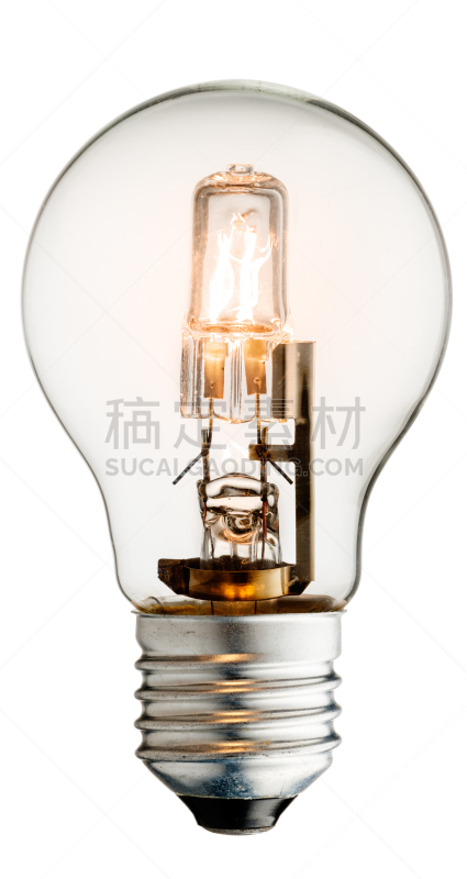 电灯泡,卤素灯,爱迪生,灯丝,钨,灯,白色背景,想法,垂直画幅,灵感