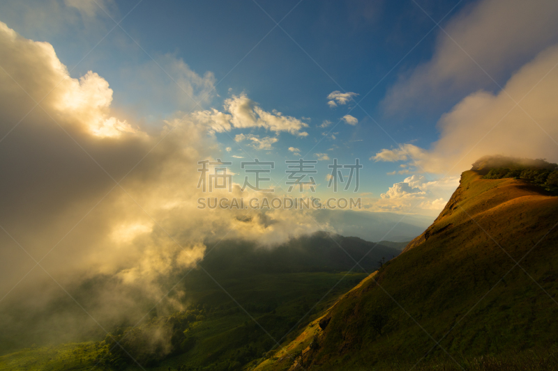 泰国,天空,雾,山,自然美,蒙太奇,清迈省,清新,环境