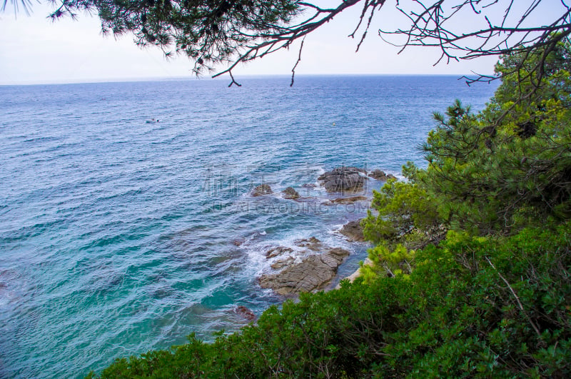 海洋,海岸线,地形,自然美,水平画幅,山,沙子,无人,夏天,户外