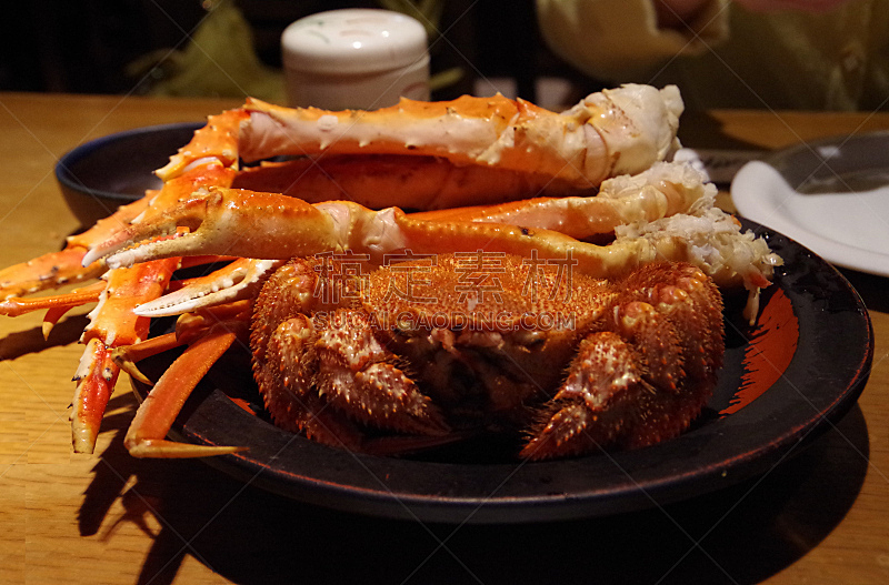 螃蟹,札幌,安静,华贵,食品,柠檬,一只动物,丰富,东亚,2015年