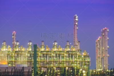 工厂,炼油厂,天空,罗勇,石油化工厂,石油工业,水平画幅,能源,夜晚,无人