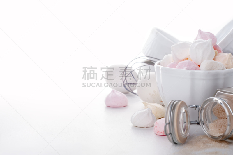 蛋白饼糕,自制的,糖,鸡蛋,西风之神,食物的样式,水平画幅,形状,无人,法式食品