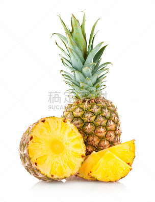菠萝,切片食物,垂直画幅,饮食,水果,无人,熟的,背景分离,甜食,影棚拍摄