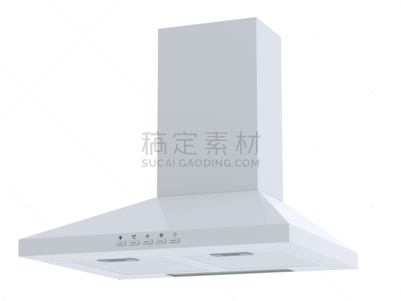 白色,风帽,抽油烟机,炊具,电扇,新的,风,平视角,家具,金属