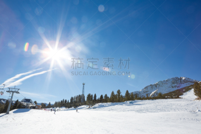 冬天,日光,白昼,明亮,班斯科,滑雪板,滑雪坡,天空,公园,水平画幅