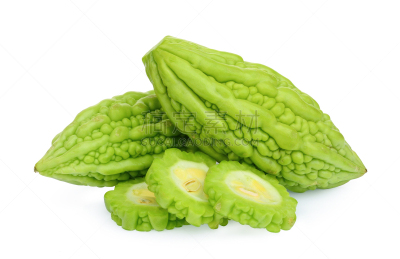 苦瓜,白色背景,黄瓜,酸味,分离着色,农业,蔬菜,健康保健,清新,背景分离