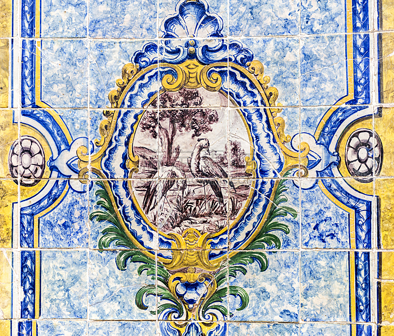 瓷砖,19世纪风格,传统,19世纪,图像,多色的,无人,喷泉,2018,水平画幅