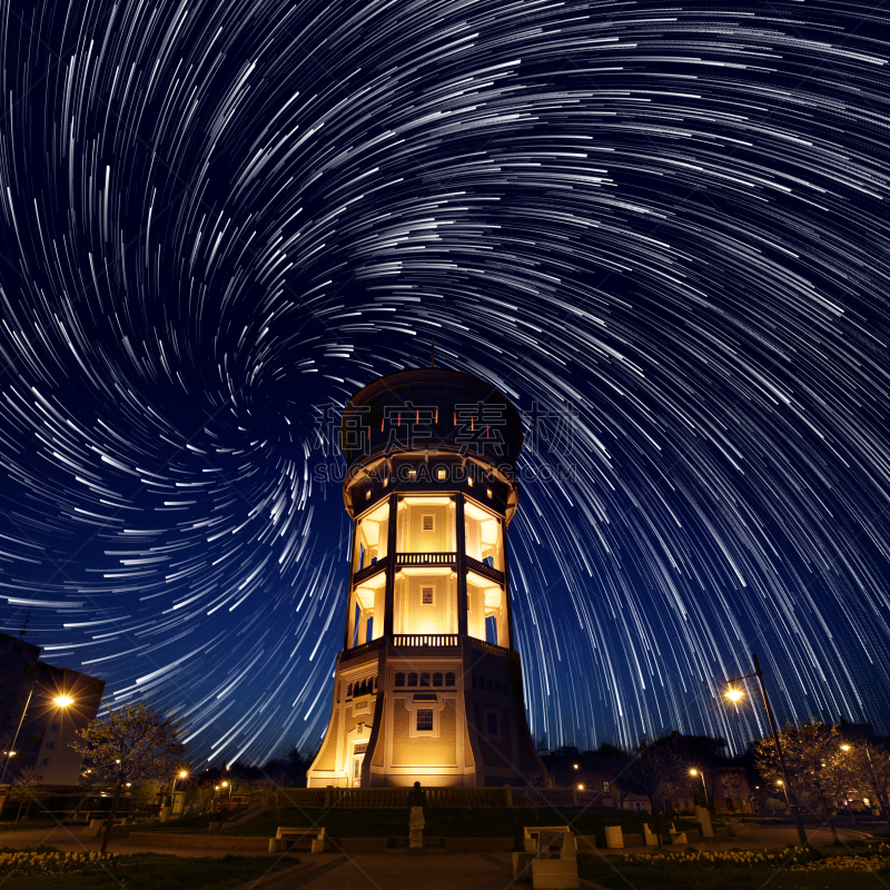 涡,城市,星迹,水,天空,赛格德,星系,夜晚,无人,夏天