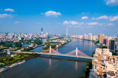 都市风景,广州,广东省,水,天空,水平画幅,无人,海港,户外,现代