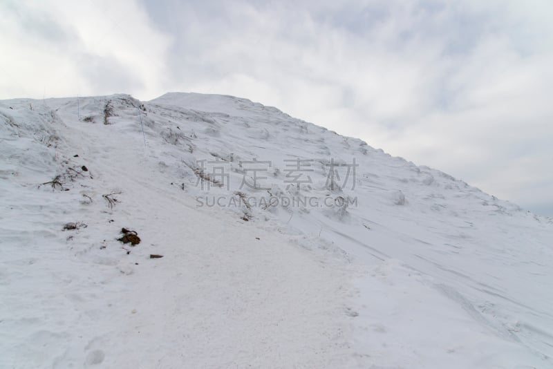 冬天,山,daisen,早晨,鸟取,活力,风险,山脊,本州岛中国地区,鸟取县