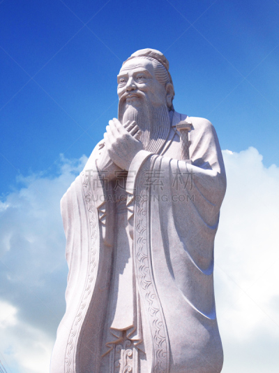 孔子,雕像,天空,背景,神殿,曼谷,纪念碑,雕塑,巴西东南部,僧院
