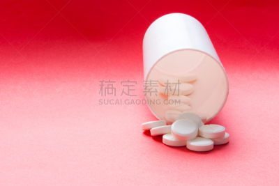 白色,健康保健,雕刻图像,容器,药,药丸,制药业,撒出,渐变背景,摄影
