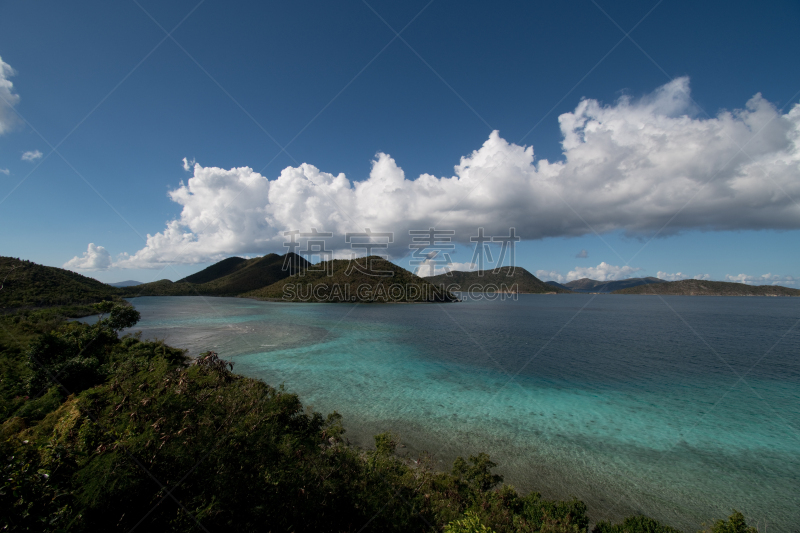 美属维尔京群岛,海洋,地形,热带气候,海滩度假,户外,山脉,自然,维京群岛,风景