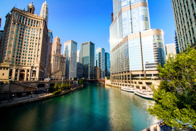 芝加哥市,滨水,户外,著名景点,城市生活,旅游目的地,建筑,图像,水平画幅,无人