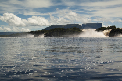 canaima,瀑布,玻利瓦尔省,委内瑞拉,水,公园,气候,水平画幅,无人,夏天
