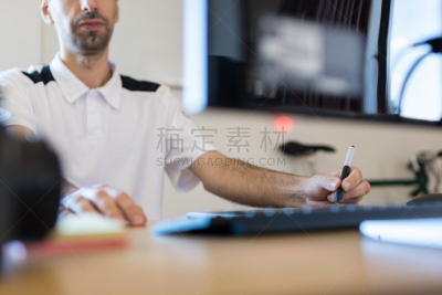 想法,办公室,水平画幅,工作场所,白人,男商人,新创企业,特写,白色,看