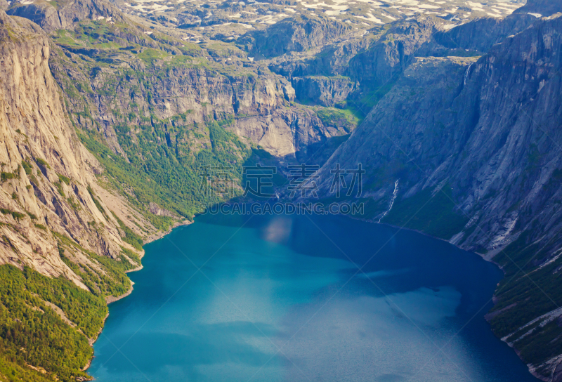 恶魔之舌,夏天,地形,山,全景,自然美,挪威,voringsfossen,埃德峡湾,奇迹石