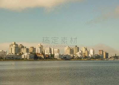 punta del este,海岸线,建筑外部,乌拉圭,水平画幅,建筑,无人,全景,城市天际线,大西洋