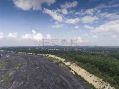 拆毁的,矿坑,波兰,南,陆地,顿巴斯,垃圾场,车厢,搬运工,水平画幅