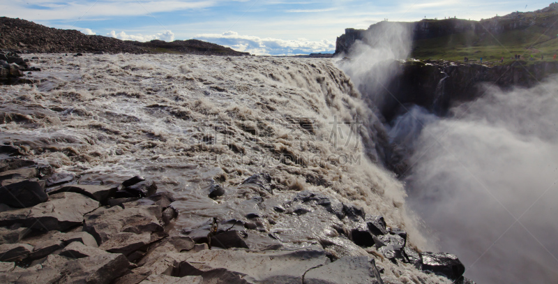 冰岛国,瀑布,自然美,全景,活力,风景,史克卡瀑布,hraunfossar,胡萨维克,黛提瀑布