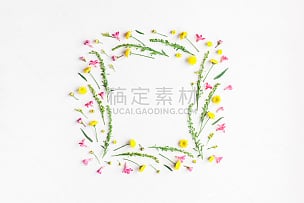 边框,白色背景,黄色,粉色,国际妇女节,母亲节,菊花,花纹,美,贺卡