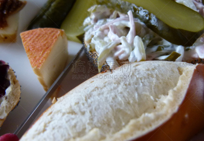 椒盐饼干,肉制品,早餐,水平画幅,无人,奶酪,饥饿的,三明治,黄瓜