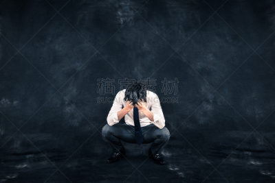 仿旧磨损的效果,男商人,绝望,办公室,水平画幅,衬衫,人,套装,仅男人,仅成年人